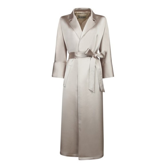 Herno Jackets & Blazers - Herno Beige Satin Duster With Wide Lapel - NWT
